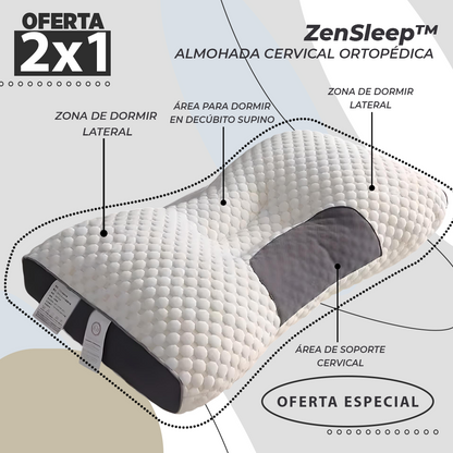 ZenSleep™ Almohada Cervical Ortopédica